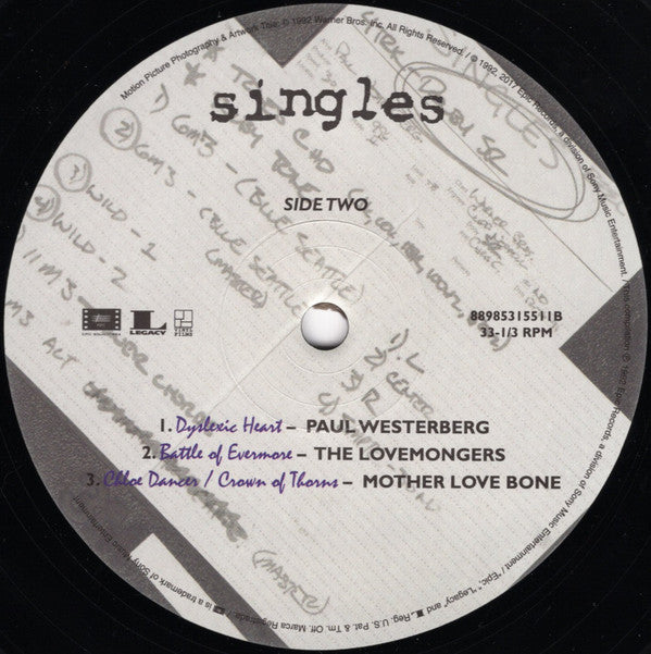 Singles - Original Motion Picture Soundtrack (VINYL) | - SOUNDTRACK *W CD*