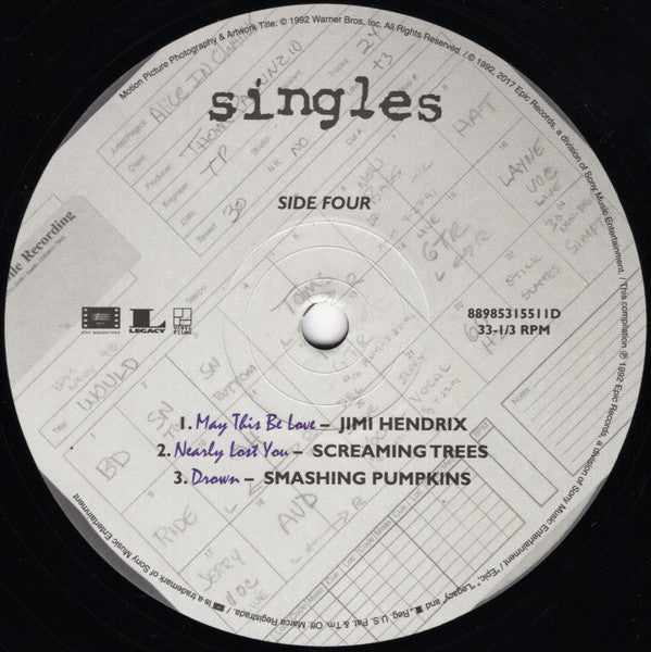 Singles - Original Motion Picture Soundtrack (VINYL) | - SOUNDTRACK *W CD*