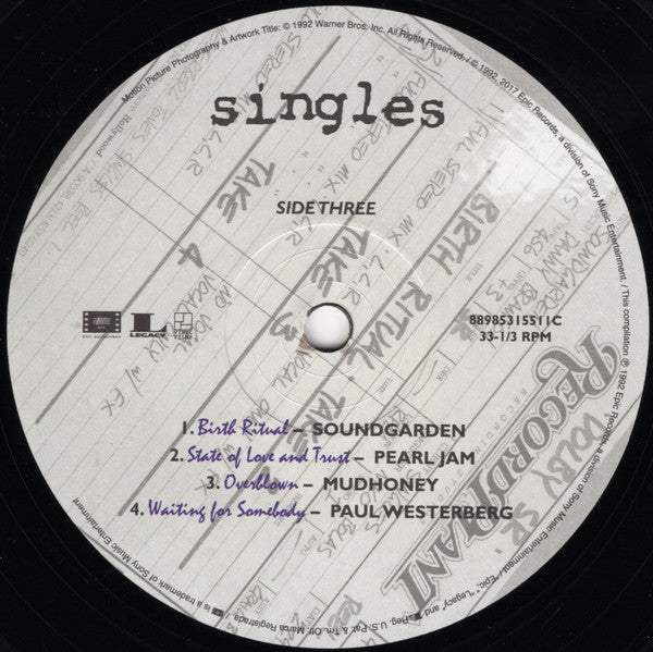 Singles - Original Motion Picture Soundtrack (VINYL) | - SOUNDTRACK *W CD*
