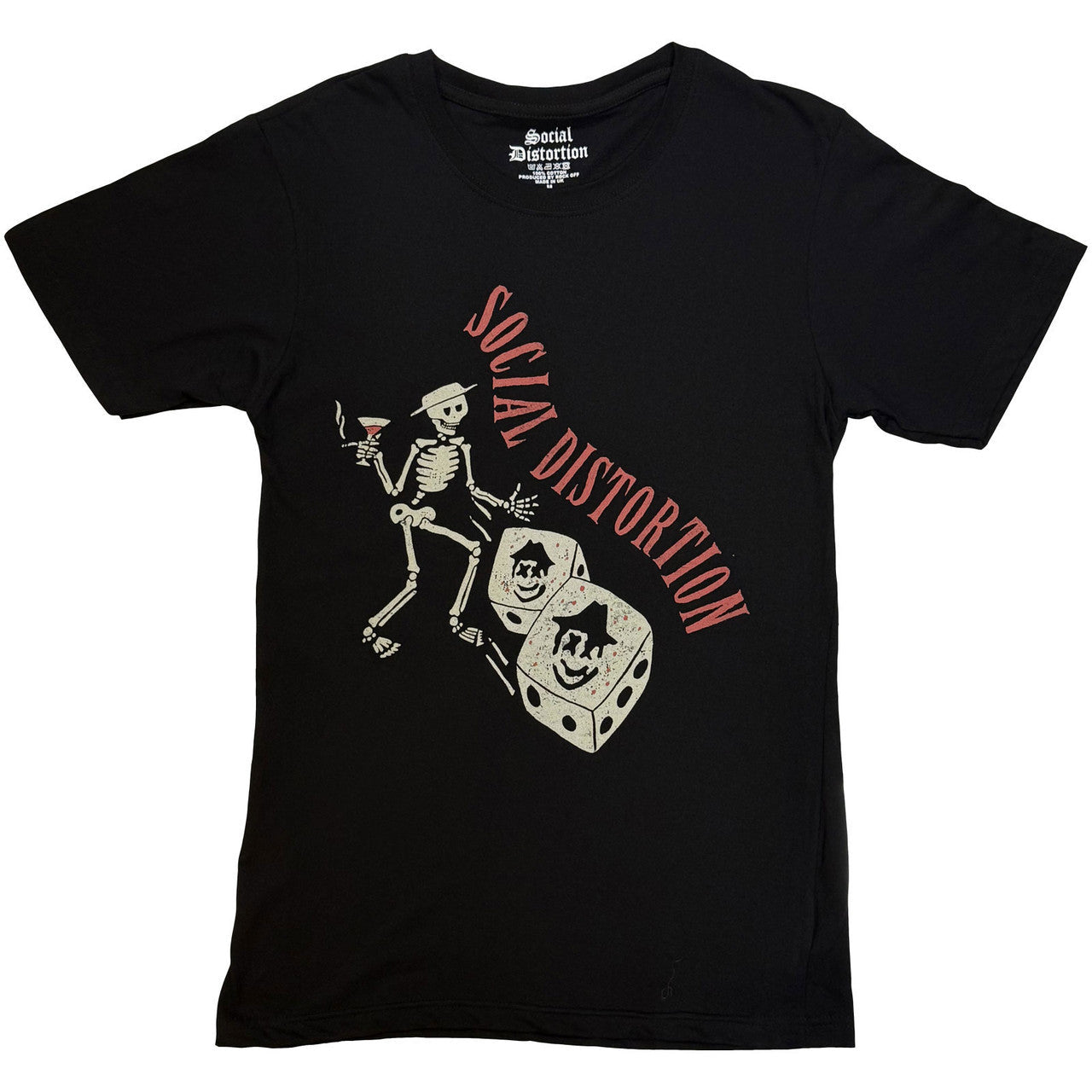 Social Distortion - Skully Dice Vintage Unisex T-Shirt (Black) |
