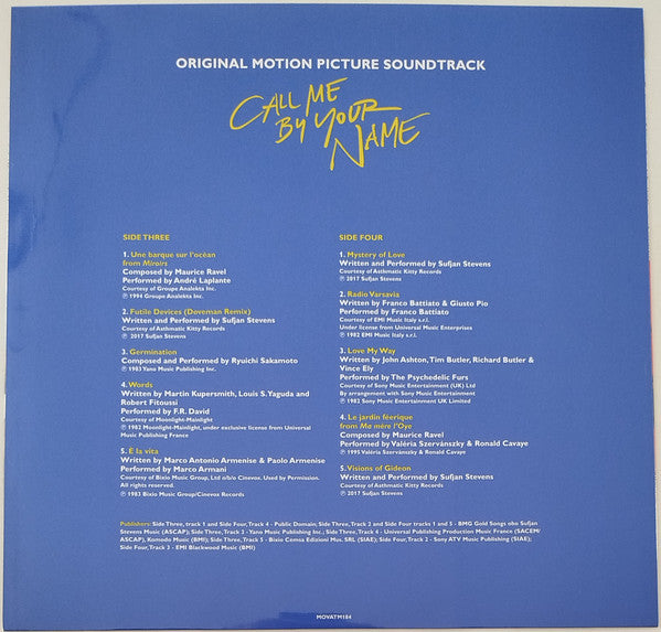 Call Me By Your Name (TRANSLUCENT PINK VINYL) | Mint (M) Mint (M)