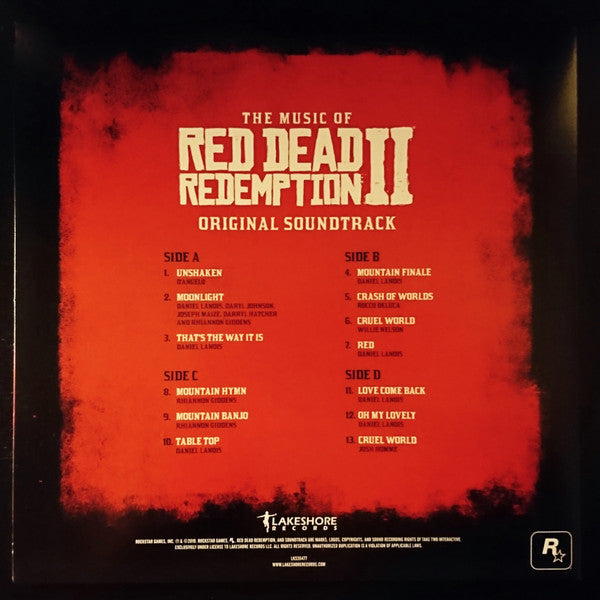 The Music Of Red Dead Redemption II (TRANSPARENT RED 180g VINYL) | Mint (M) Mint (M) - SOUNDTRACK *NEW/COLOR*