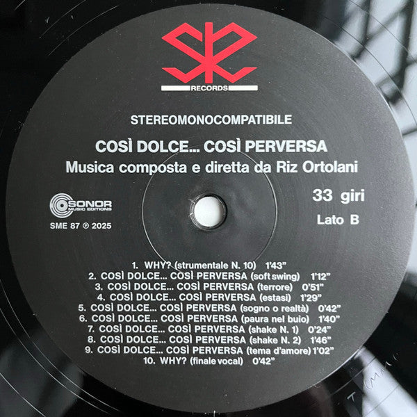 Così Dolce... Così Perversa (Colonna Sonora Originale Del Film)(VINYL) | Mint (M) Mint (M) - SOUNDTRACK *NEW*