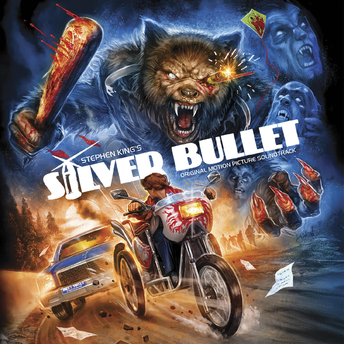 Stephen King's Silver Bullet OST (SCARLET & GRAY VINYL) | Mint (M) Mint (M) - SOUNDTRACK *NEW/COLOR*