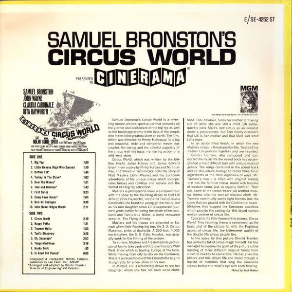 Circus World - The Original Sound Track Album (VINYL) | Mint (M) Near Mint (NM) - SOUNDTRACK *SEALED*