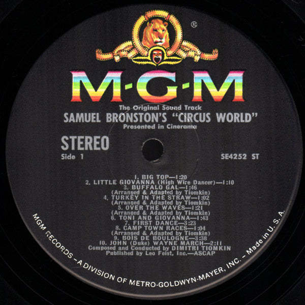 Circus World - The Original Sound Track Album (VINYL) | Mint (M) Near Mint (NM) - SOUNDTRACK *SEALED*