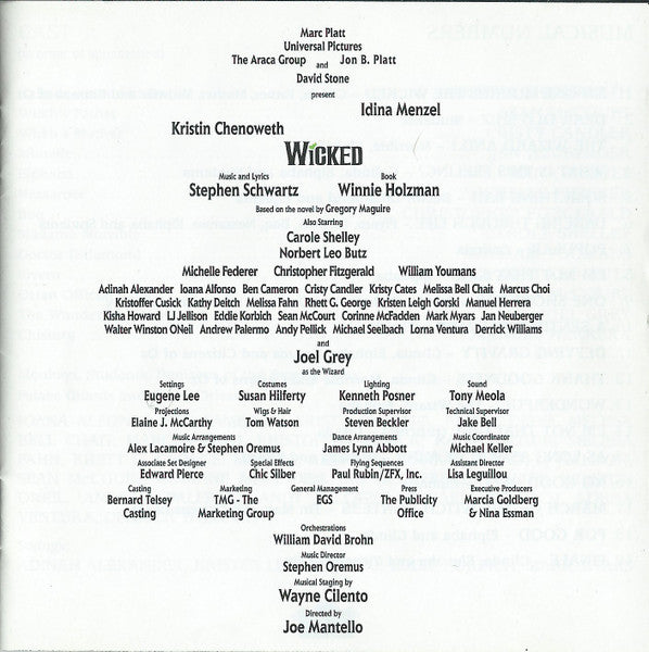 Wicked (Original Broadway Cast Recording) (CD) | Mint (M) Mint (M) - SOUNDTRACK *SEALED*