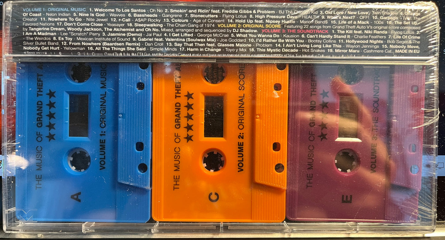 Grand Theft Auto V *3xCassette* | Mint (M) Mint (M) - SOUNDTRACK *SEALED*