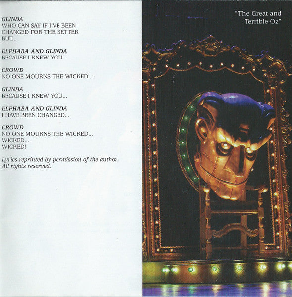 Wicked (Original Broadway Cast Recording) (CD) | Mint (M) Mint (M) - SOUNDTRACK *SEALED*