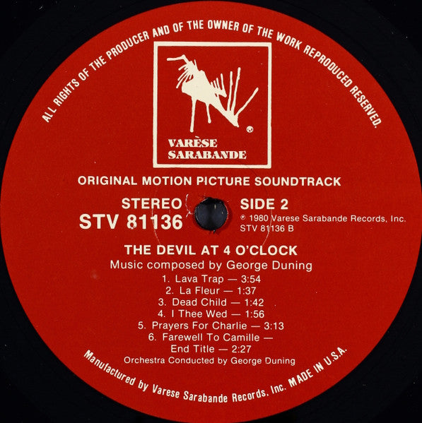 The Devil At 4 O'Clock (Original Motion Picture Soundtrack) (VINYL) | Mint (M) Near Mint (NM) - SOUNDTRACK *SEALED*