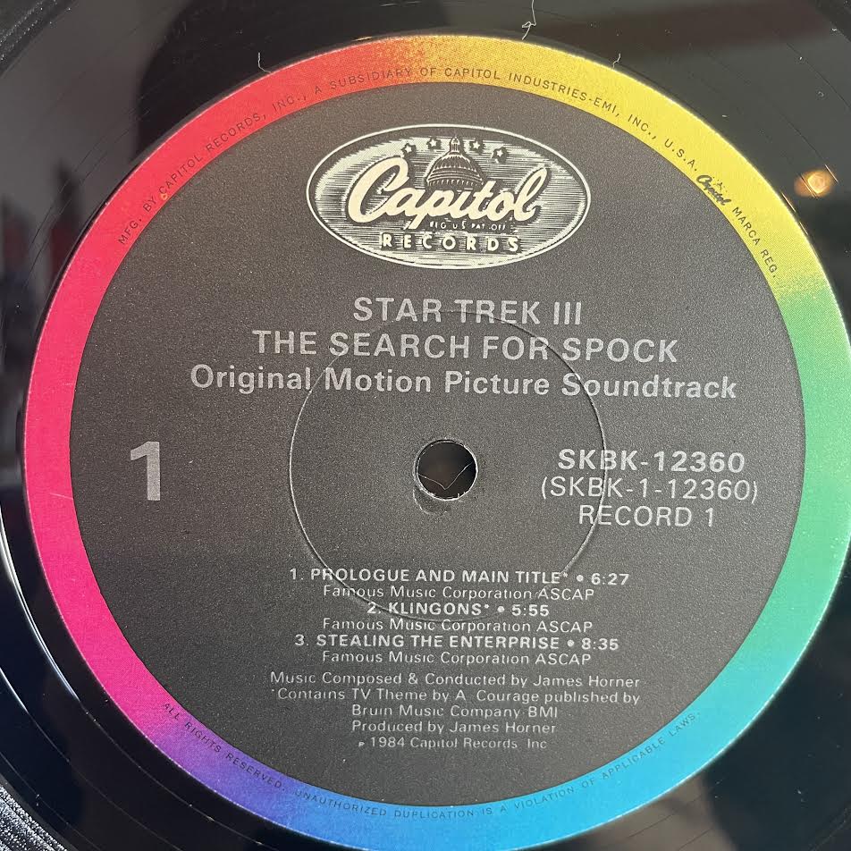 Star Trek III: The Search For Spock (Original Motion Picture Soundtrack) (2xVINYL) | Excellent+ (EX+) Excellent+ (EX+) - SOUNDTRACK / USED *EXCELLENT+*