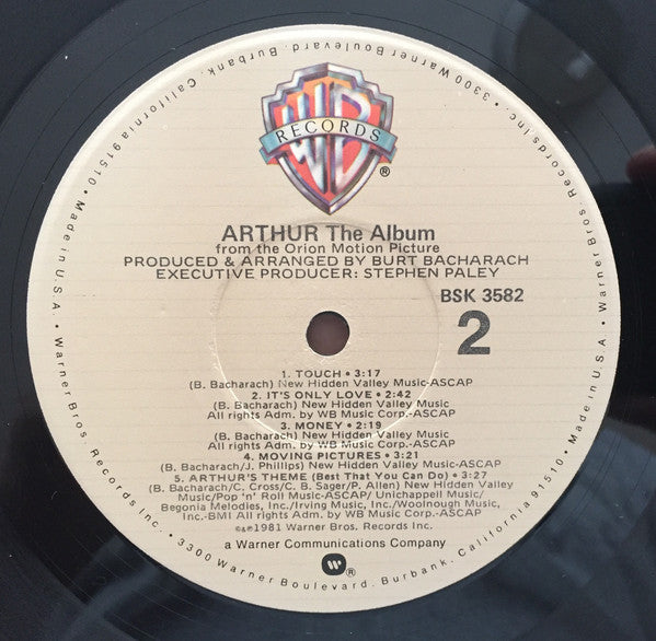 Arthur (The Album) (VINYL) | Excellent (EX) Excellent (EX) - SOUNDTRACK / USED *EXCELLENT*