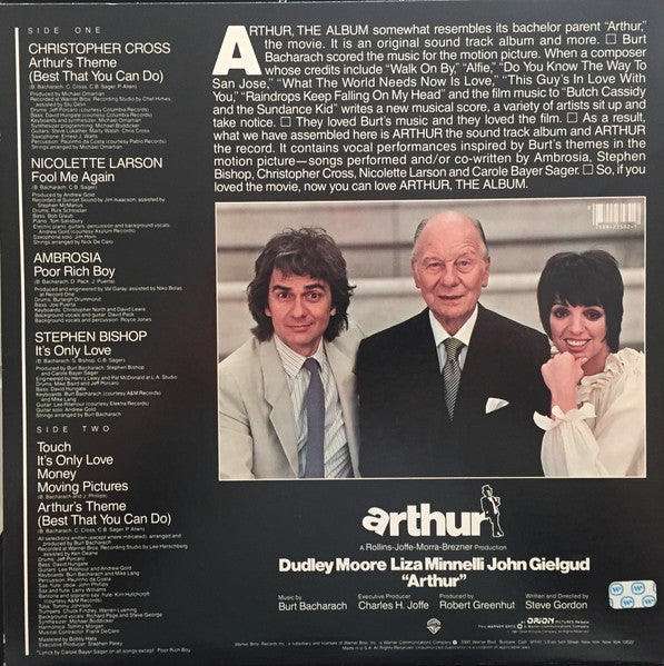 Arthur (The Album) (VINYL) | Excellent (EX) Excellent (EX) - SOUNDTRACK / USED *EXCELLENT*
