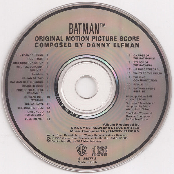 Batman (Original Motion Picture Score) (CD) | Excellent (EX) Excellent (EX) - SOUNDTRACK / USED *EXCELLENT*