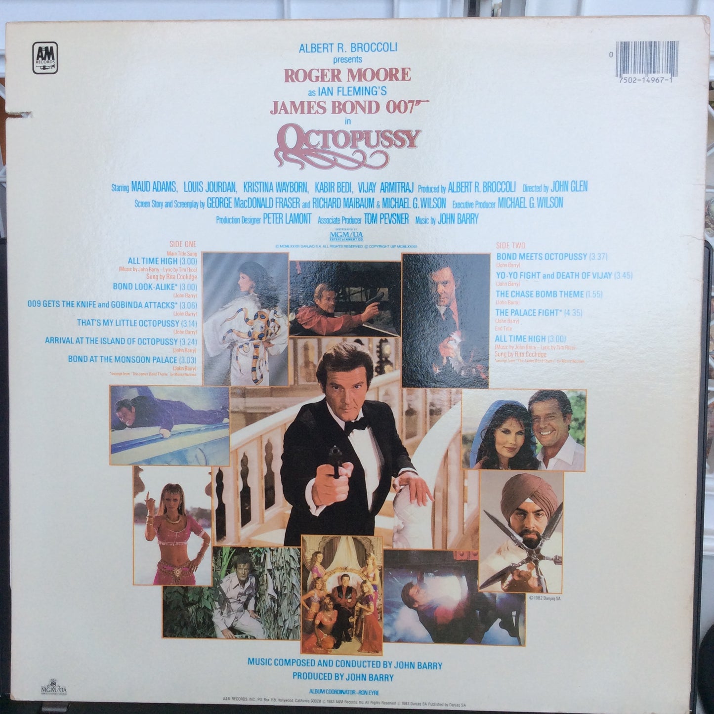 Octopussy (Original Motion Picture Soundtrack) (VINYL) | Near Mint- (NM-) Excellent (EX) - SOUNDTRACK / USED *NEAR MINT-*