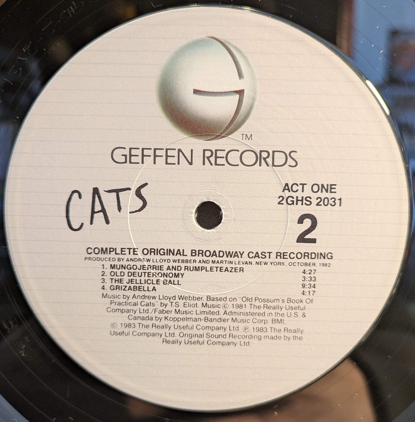 Cats - Complete Original Broadway Cast Recording (2xVINYL) | Near Mint (NM) Near Mint (NM) - SOUNDTRACK / USED *NEAR MINT*