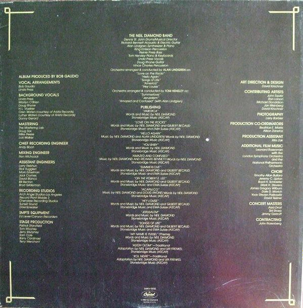 The Jazz Singer (Original Songs From The Motion Picture) (VINYL) | Near Mint (NM) Near Mint (NM) - SOUNDTRACK / USED *NEAR MINT*