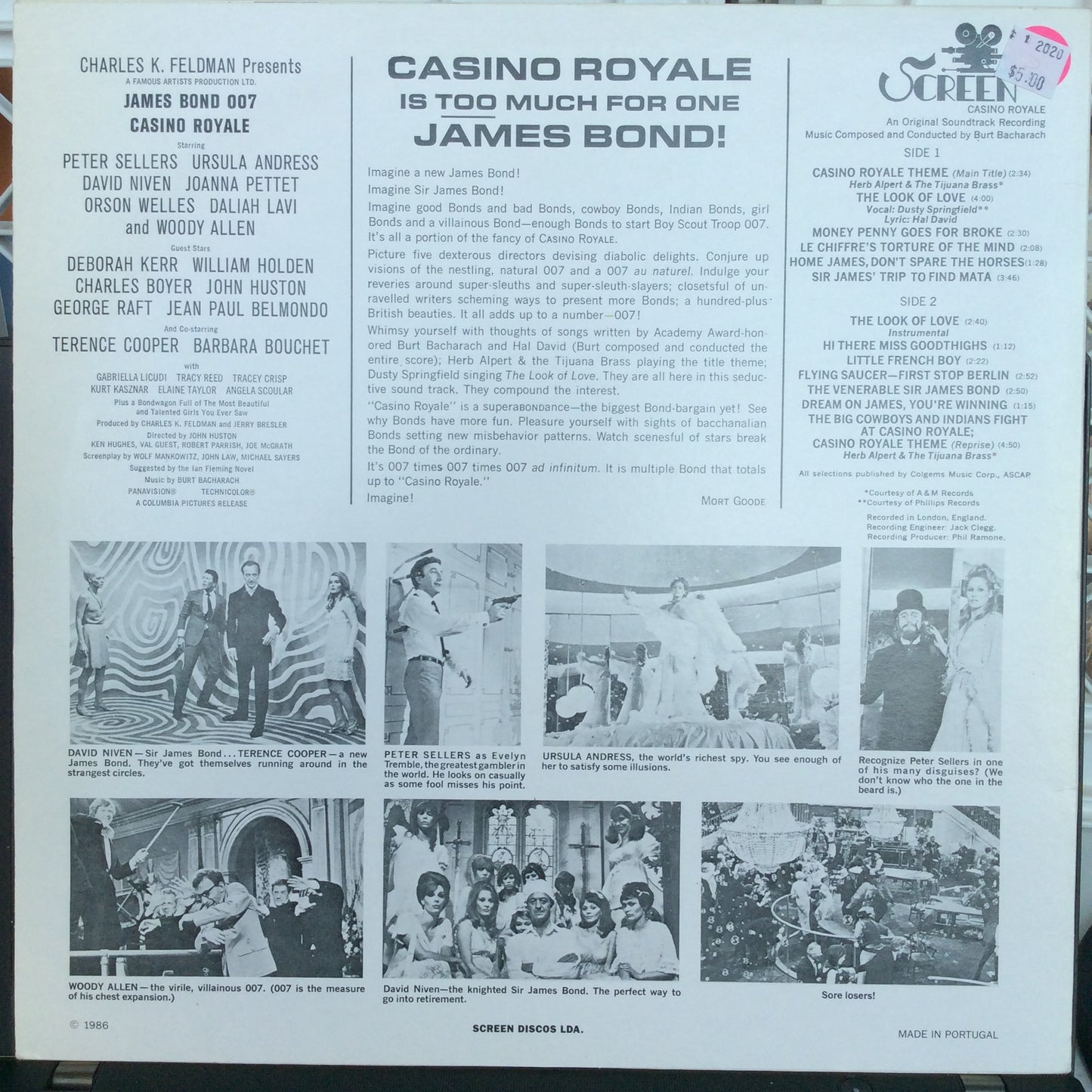 Casino Royale (Original Motion Picture Soundtrack) (VINYL) | Near Mint (NM) Near Mint (NM) - SOUNDTRACK / USED *NEAR MINT*