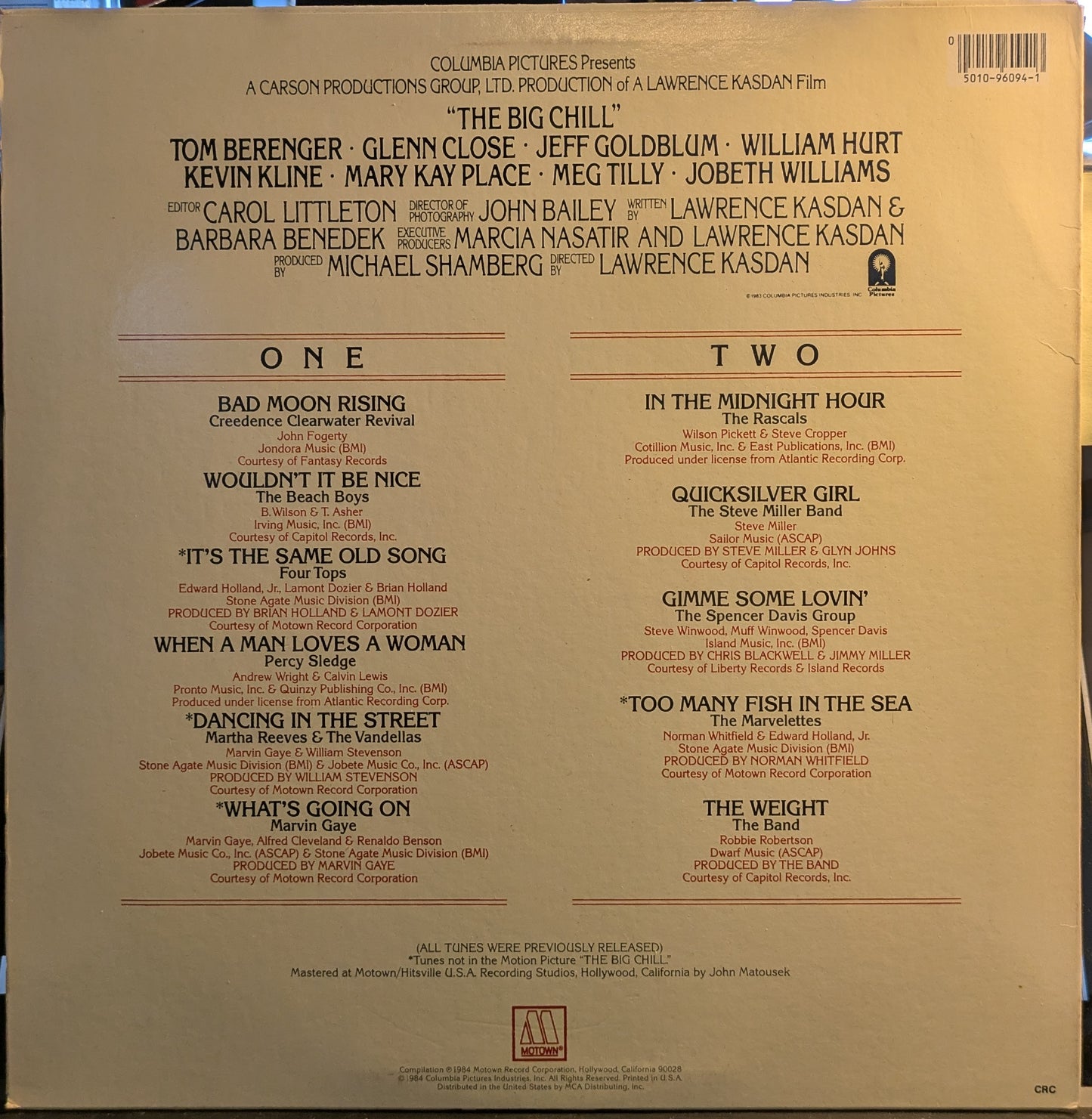 More Songs From The Original Soundtrack Of The Big Chill (VINYL) | Near Mint (NM) Excellent (EX) - SOUNDTRACK / USED *NEAR MINT*