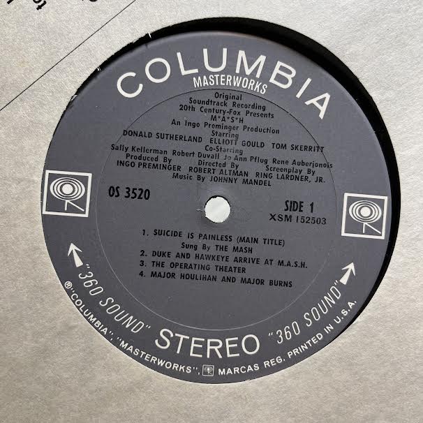 M*A*S*H (Original Soundtrack Recording) (VINYL) | Near Mint (NM or M-) Excellent (EX) - SOUNDTRACK / USED *NEAR MINT*