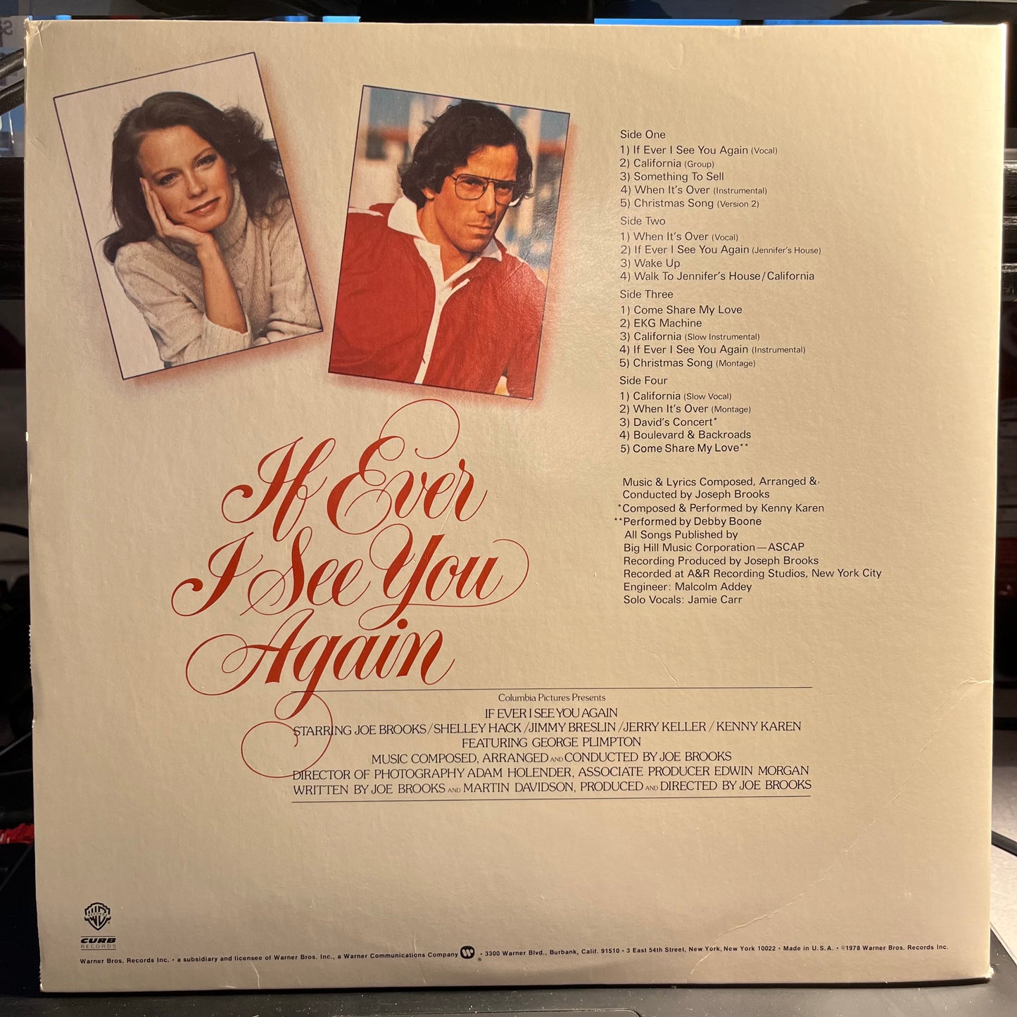 Joseph Brooks If Ever I See You Again (Original Motion Picture Soundtrack) 2xLP Near Mint (NM or M-) Near Mint (NM or M-)