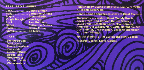 Tim Burton's The Nightmare Before Christmas (Original Motion Picture Soundtrack) | Mint (M) Mint (M) - SOUNDTRACK