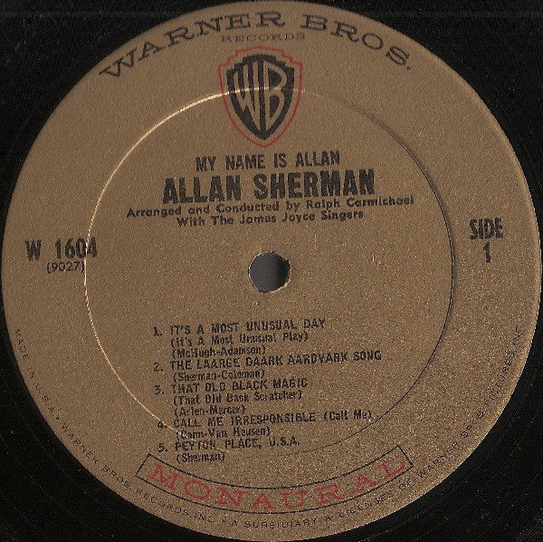 My Name Is Allan: Allan Sherman Sings Great Movie Hits & Songs From The Cutting Room Floor (VINYL) | Mint (M) Near Mint (NM) - SPOKEN WORD *SEALED*