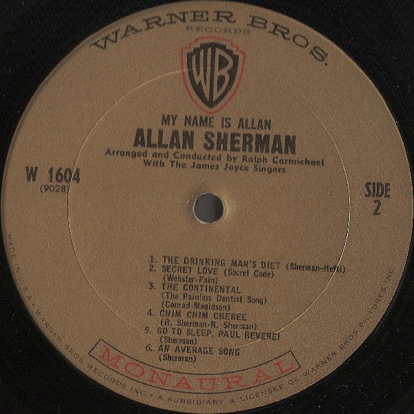 My Name Is Allan: Allan Sherman Sings Great Movie Hits & Songs From The Cutting Room Floor (VINYL) | Mint (M) Near Mint (NM) - SPOKEN WORD *SEALED*