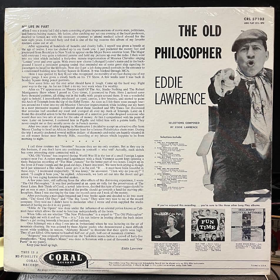 The Old Philosopher (VINYL) | Mint (M) Near Mint (NM) - SPOKEN WORD *SEALED*
