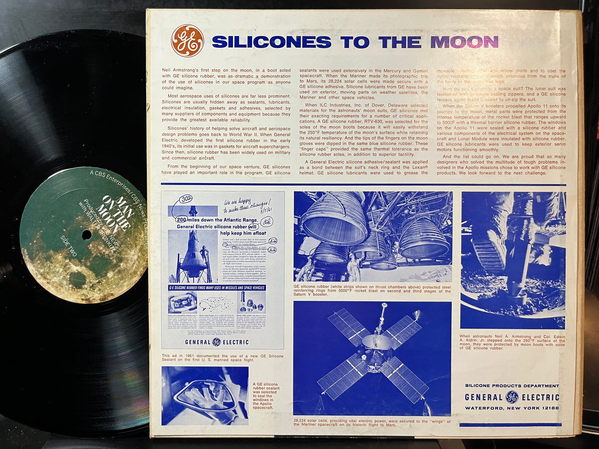 Walter Cronkite - Man On The Moon (VINYL LP CBS ENTERPRISES LMM-1) | USED Near Mint (NM or M-) Excellent+ (EX+) - SPOKEN WORD / USED *NEAR MINT*