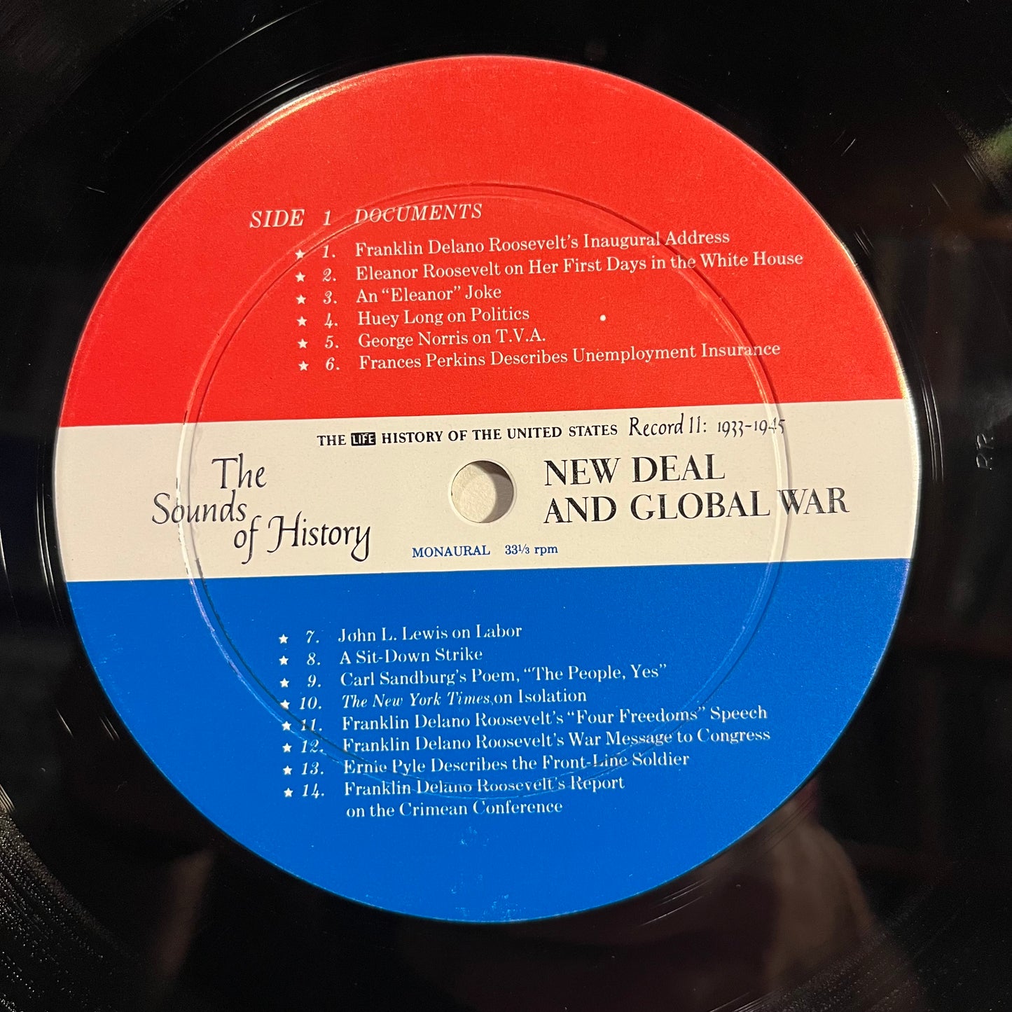 Various - The Sounds Of History Record 11: 1933-1945 / New Deal And Global War | Near Mint (NM) Excellent (EX) - SPOKEN WORD / USED *NEAR MINT*