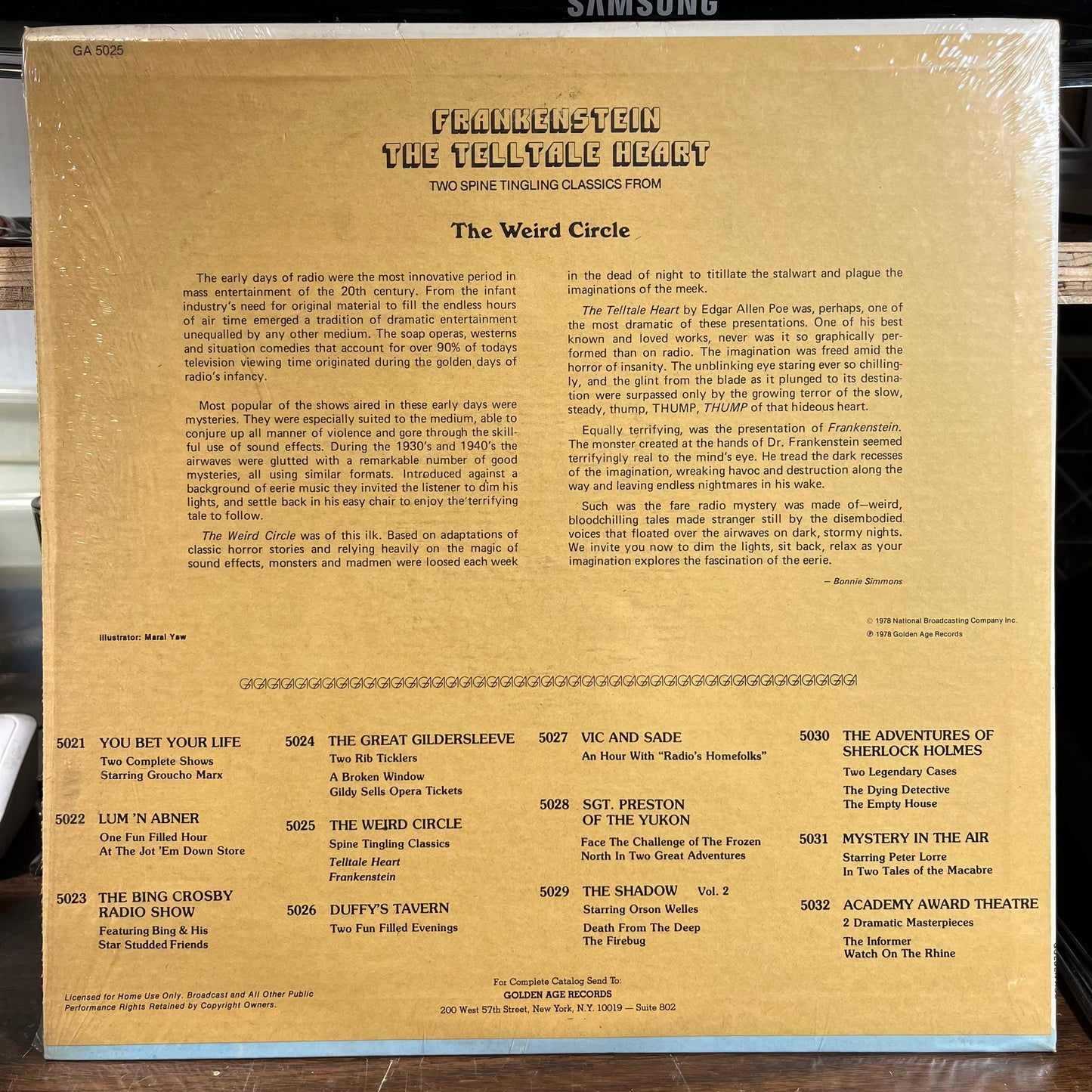 Frankenstein / The Telltale Heart (LP) | Near Mint (NM) Near Mint (NM) - SPOKEN WORD / USED *NEAR MINT*