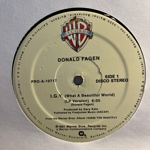 Donald Fagen - I.G.Y. (What A Beautiful World) | Mint (M) Mint (M) - SYNTH-POP *NEW*