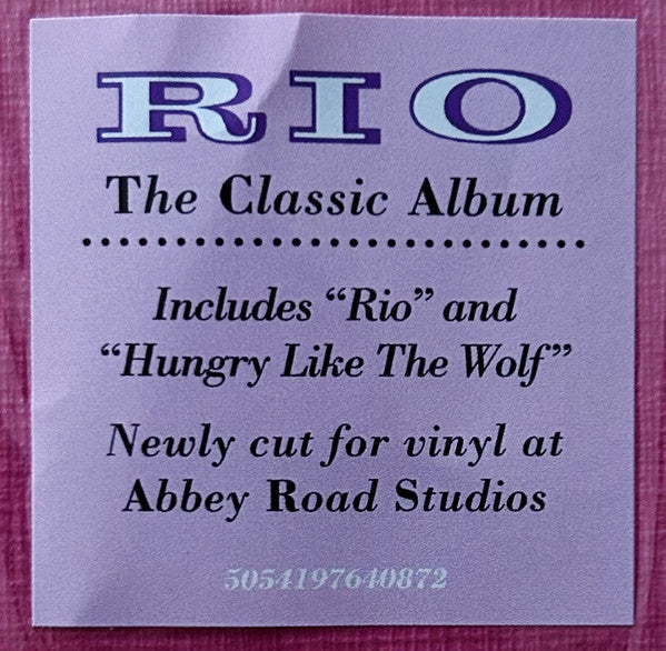 Rio (VINYL) | Mint (M) Mint (M) - SYNTH-POP *SEALED*