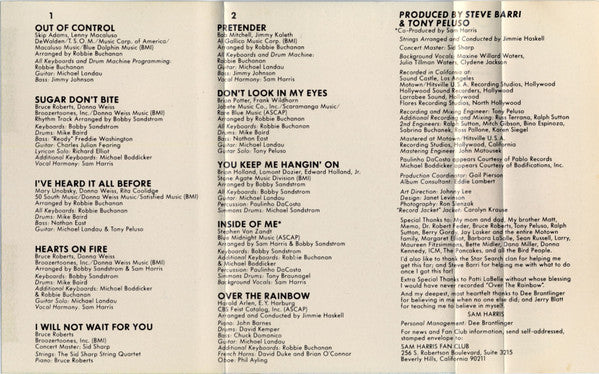 Sam Harris (CASSETTE) | Mint (M) Mint (M) - SYNTH-POP *SEALED*