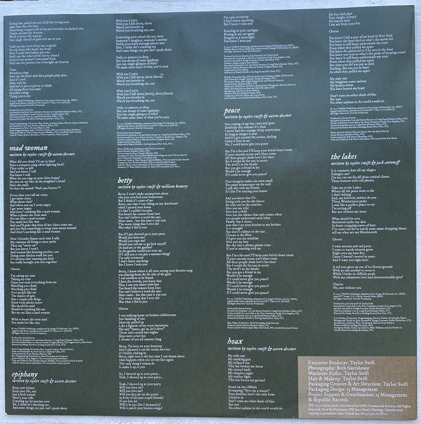 Taylor Swift Folklore Republic Records 2xLP, Album, Dlx, Bro Mint (M) Mint (M)