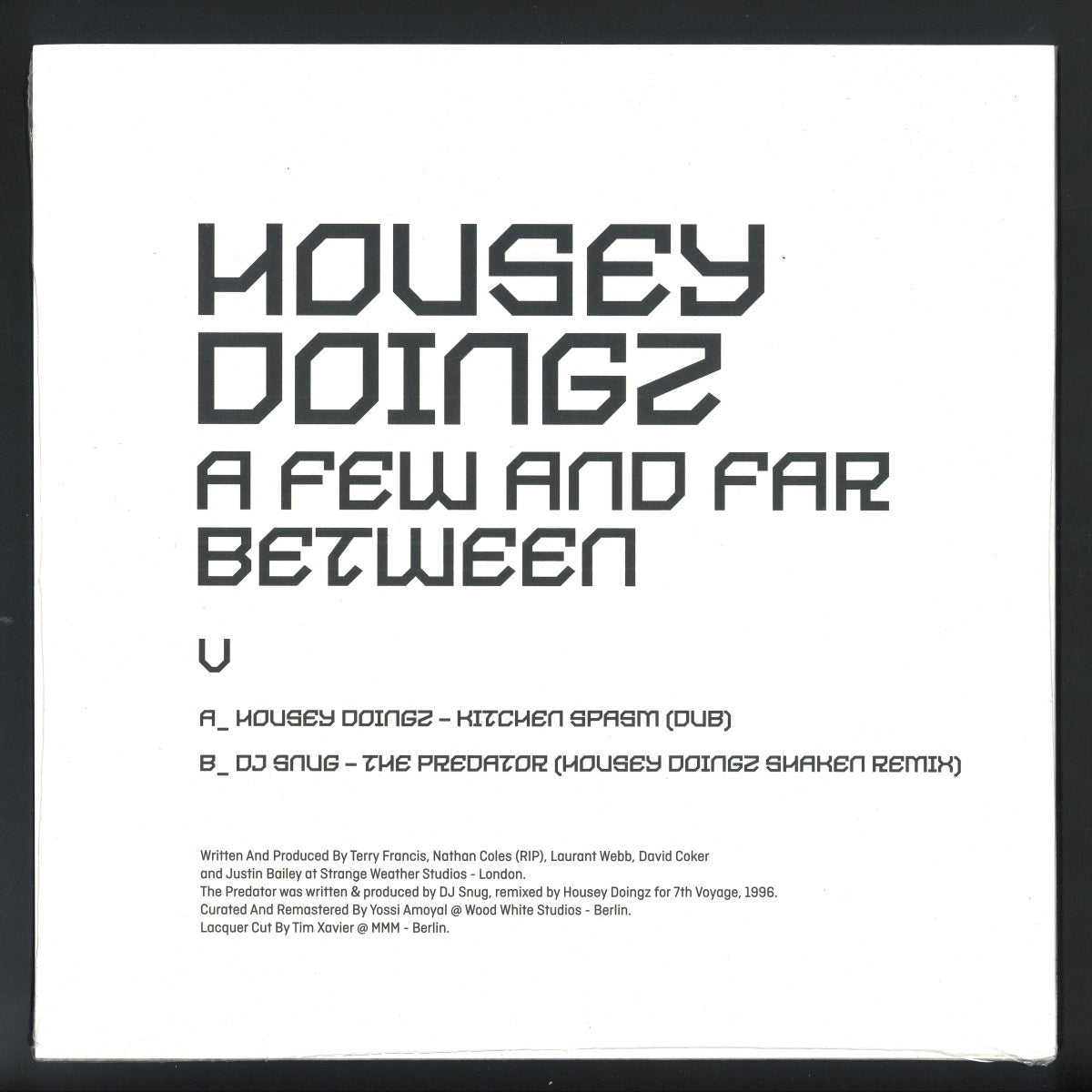 Housey Doingz - A Few And Far Between V (VINYL 12" Sushitech) | NEW Mint (M) Mint (M) - TECH HOUSE *NEW*