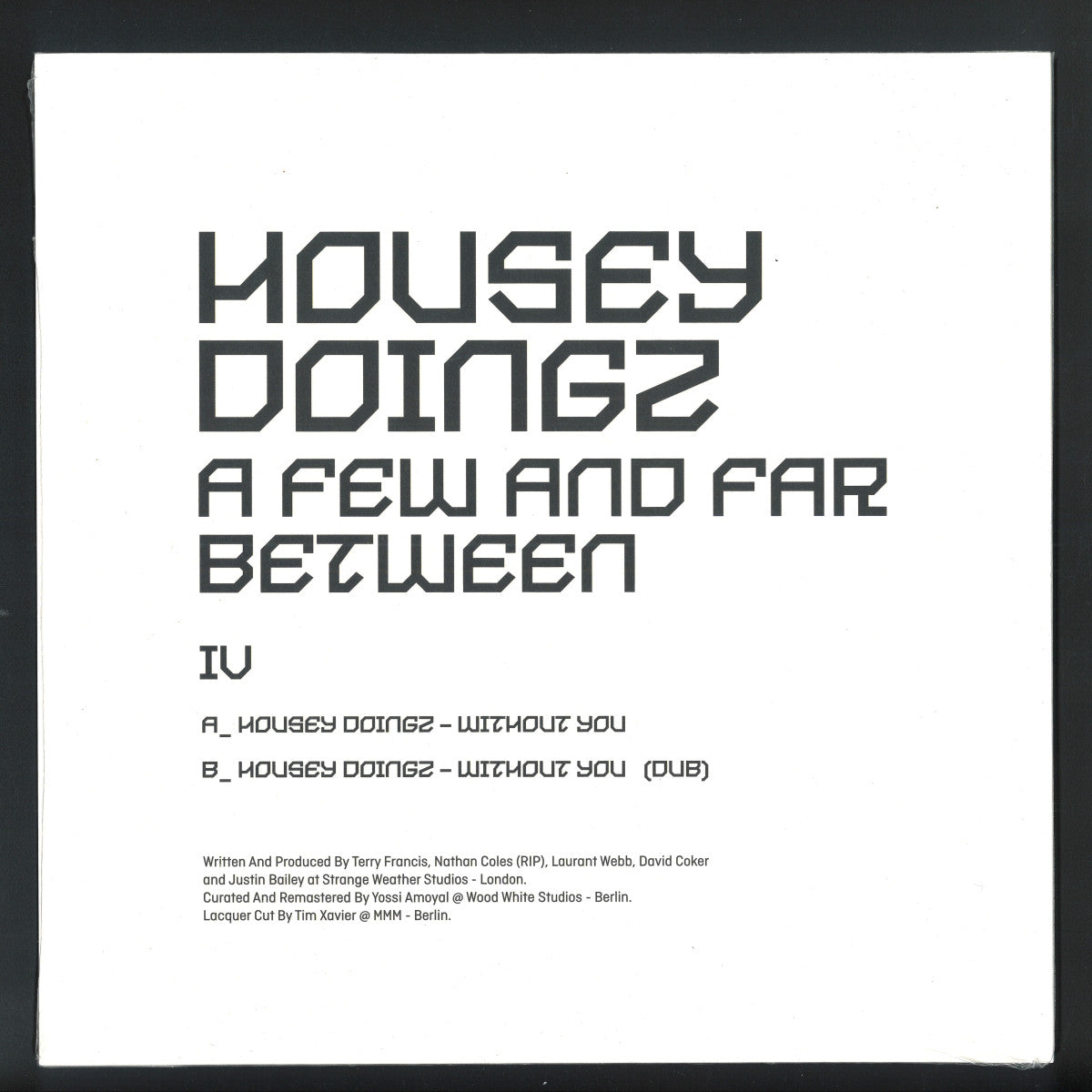 Housey Doingz - A Few And Far Between IV (VINYL 12" Sushitech) | NEW Mint (M) Mint (M) - TECH HOUSE *NEW*