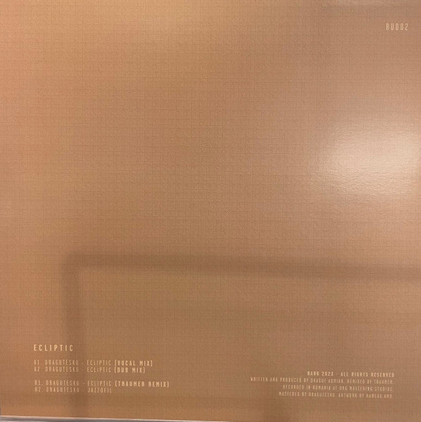 Ecliptic (VINYL *TRAUMER*) | Mint (M) Mint (M) - TECH HOUSE *NEW*