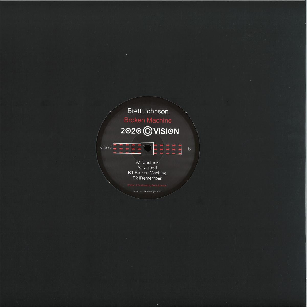 Brett Johnson - Broken Machine (VINYL 12" 20:20 Vision) | NEW - TECH HOUSE *NEW*