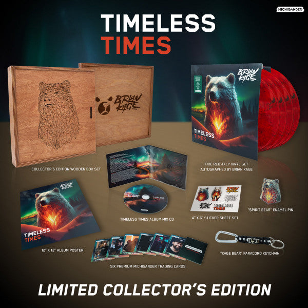 Brian Kage Timeless Times : Collector's Edition Wooden Box 4XLP BOX Mint (M) Mint (M)