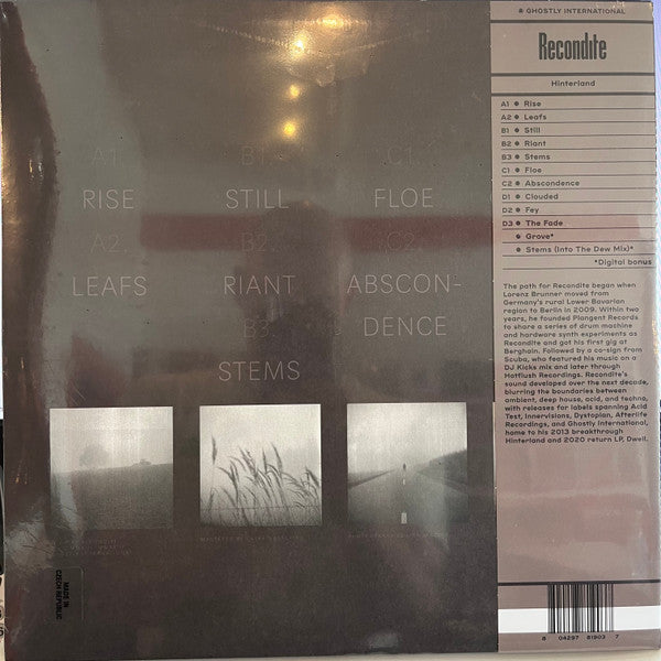 Recondite - Hinterland | Mint (M) Mint (M) - TECHNO *COLOR*