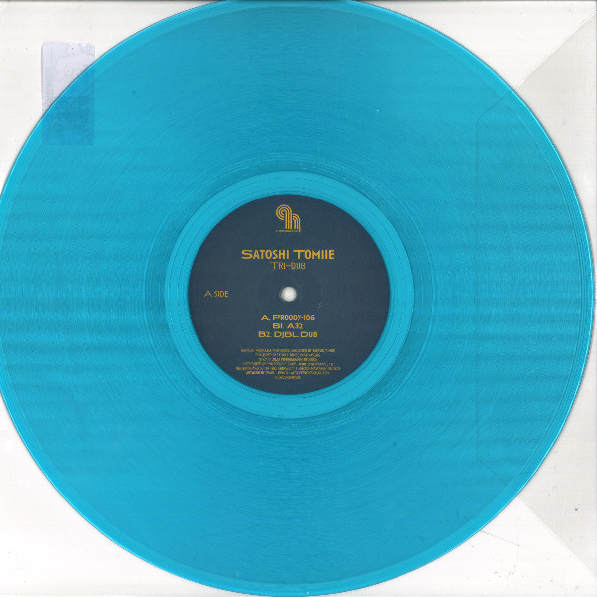Satoshi Tomiie - (PRESALE 10/13/26) Tri Dub (BLUE VINYL 12" Phonogramme) | NEW Mint (M) Generic - TECHNO/DUB *NEW/COLOR*