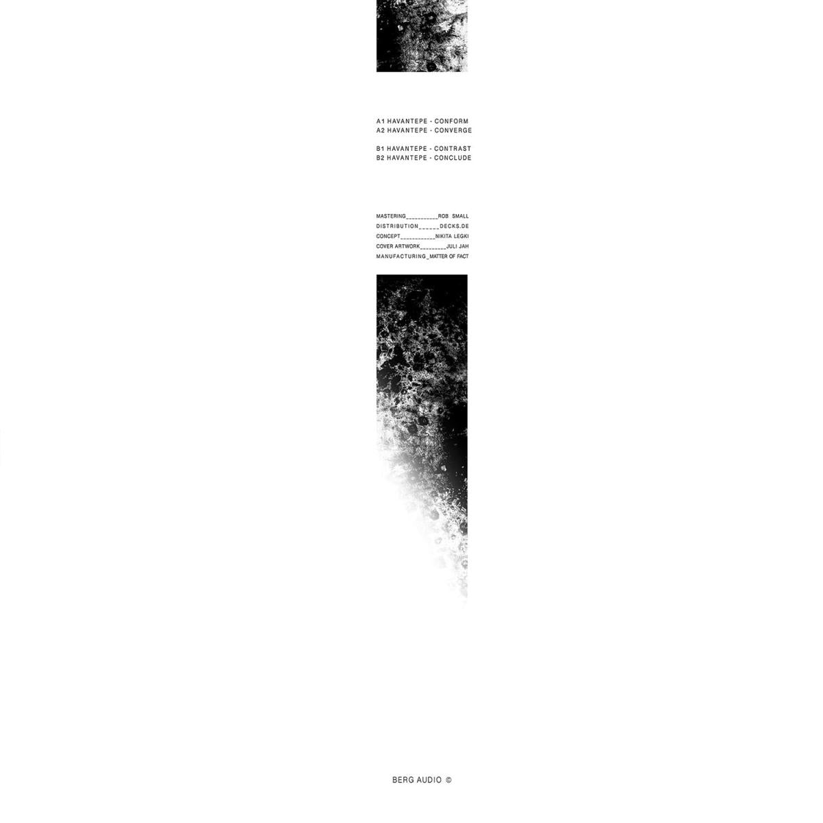 Havantepe - (PRESALE 10/1/26) Conform (VINYL 12" Berg Audio) | NEW - TECHNO/DUB *NEW*