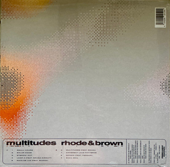 Rhode & Brown - Multitudes (VINYL LP Permanent Vacation) | NEW - TECHNO/DUB *SEALED*