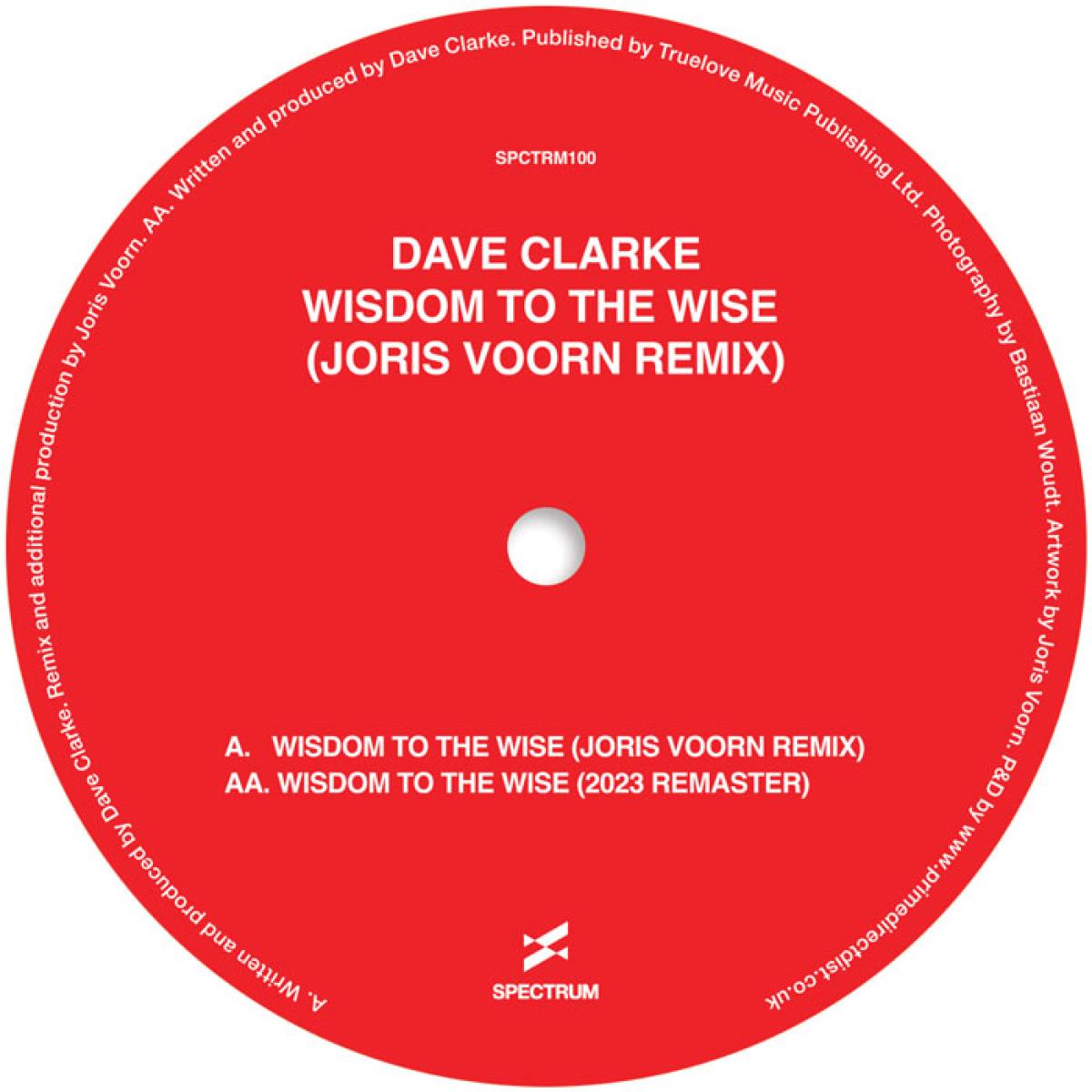 Dave Clarke - (PRESALE 11/13/26) Wisdom To The Wise (RED VINYL 12" Spectrum) | NEW - TECHNO *NEW/COLOR*
