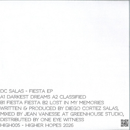 DC Salas - Fiesta (VINYL 12" Higher Hopes) | NEW - TECHNO *NEW*