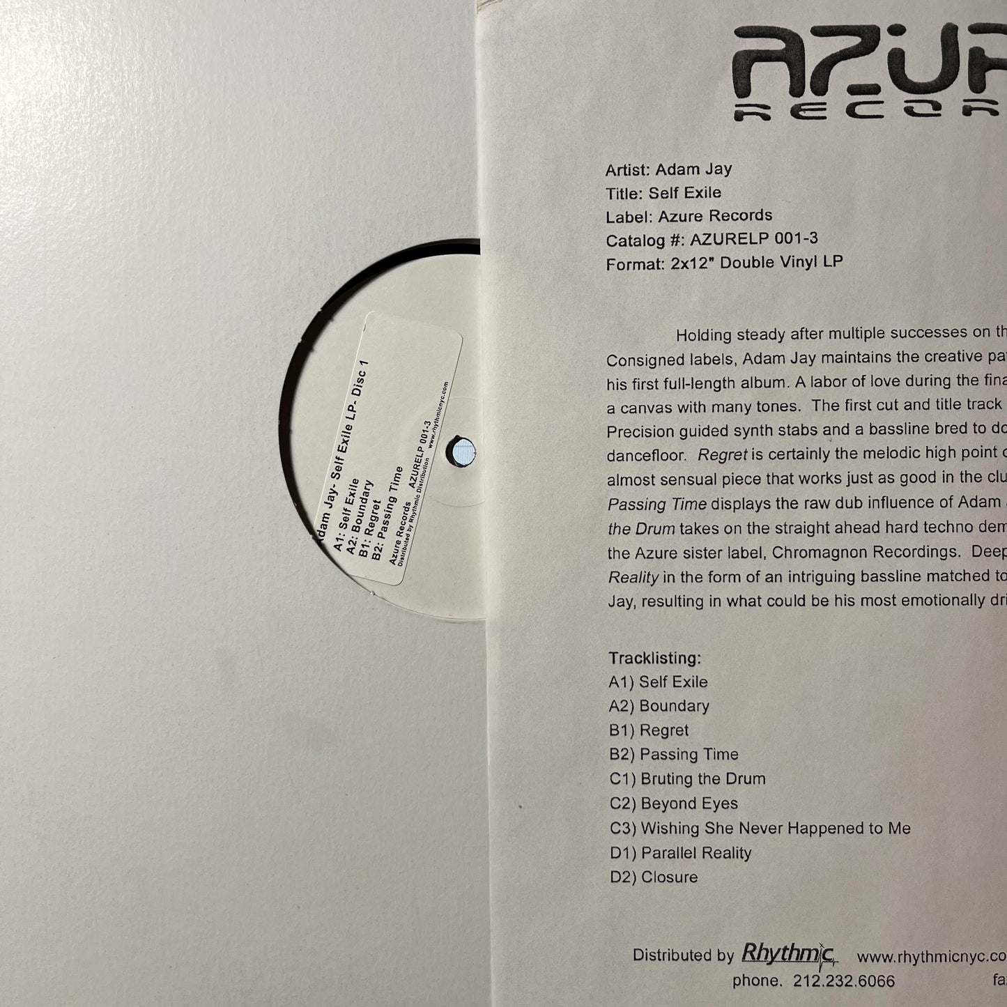 Self Exile (2xVINYL) | Mint (M) Generic - TECHNO *NEW*