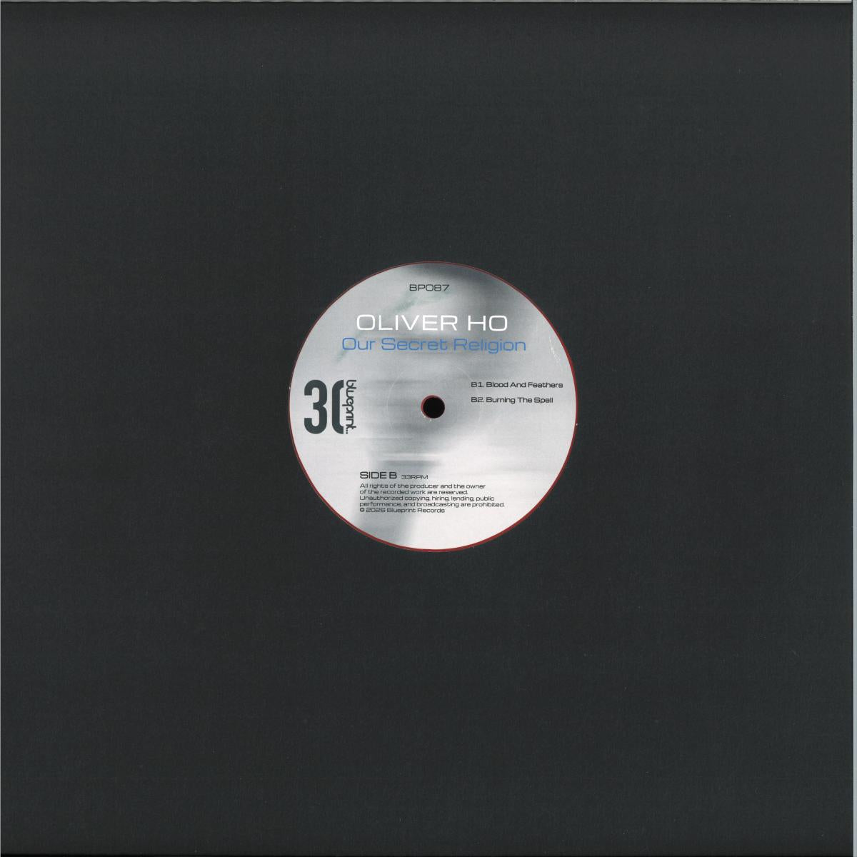 Oliver Ho - (PRESALE 09/04/26) Our Secret Religion (VINYL 12" Blueprint) | NEW - TECHNO *NEW*