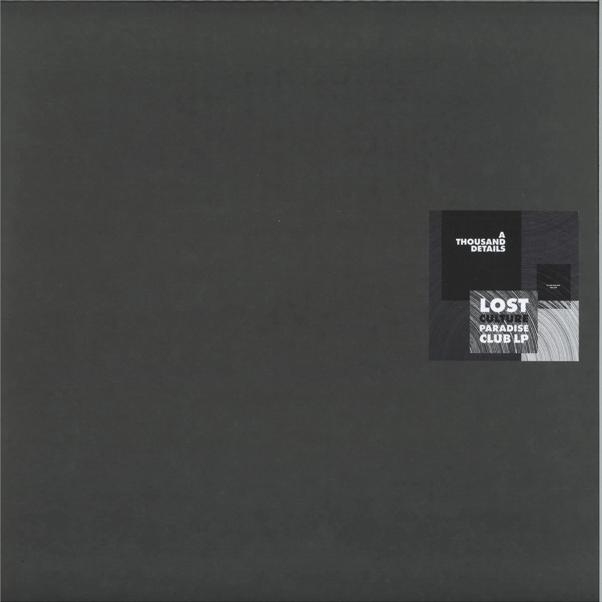 A Thousand Details - (PRESALE 10/9/26) Lost Culture Paradise Club (VINYL 2xLP TH Tar Hallow) | NEW - TECHNO *NEW*
